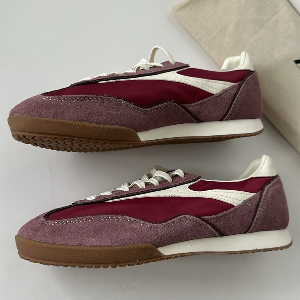 Zara Men's Maroon and Cream Sneakers - Picture 12 of 17